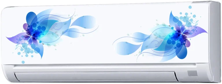 Flower Split Ac Stickers Air Conditioner Sticker Self Adhesive Sticker
